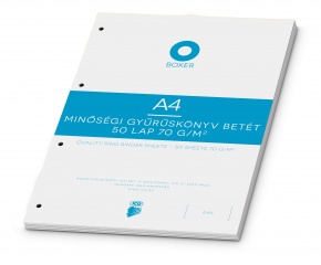 BOXER Gyűrűskönyv betét A/4 Kockás