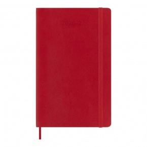 MOLESKINE Határidőnapló 2026/27 18 hónap, heti, puha borítású, skarlát piros (L)
