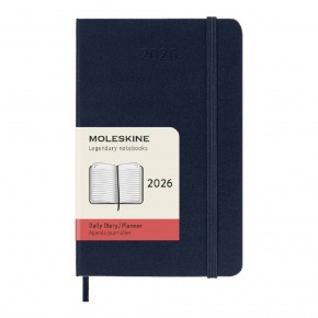 MOLESKINE Határidőnapló 2026 12 hónap, Napi, kemény borító, ZAFÍR KÉK (P)