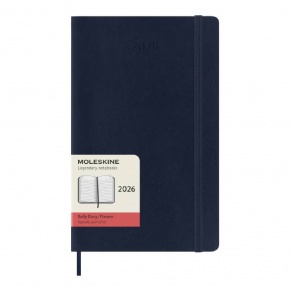 MOLESKINE Határidőnapló 2026 12 hónap, Napi, puha borító, ZAFÍR KÉK (L)