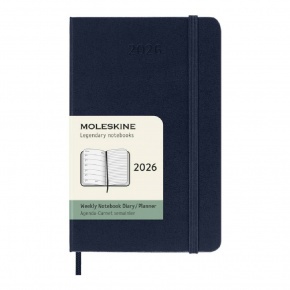 MOLESKINE Határidőnapló 2026 12 hónap, Heti, kemény borító, ZAFÍR KÉK (P)
