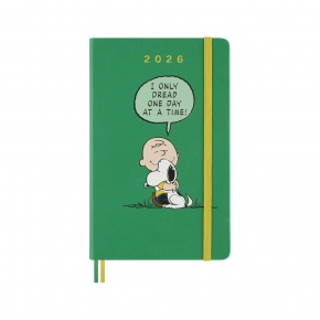 MOLESKINE Határidőnapló 2026 12 hónap, Napi, kemény borító, PEANUTS CHARLIE & SNOOPY (L)