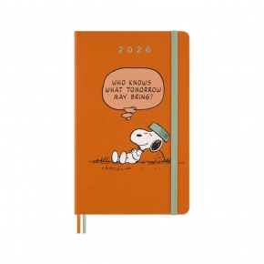 MOLESKINE Határidőnapló 2026 12 hónap, Heti, kemény borító, PEANUTS SNOOPY TOMORROW (L)