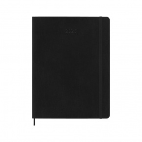 MOLESKINE Határidőnapló 2026 12 hónap, Havi tervező, puha borító, FEKETE (XL)