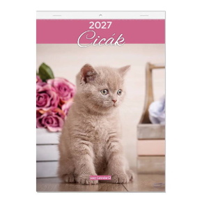 LIZZYCALENDAR FALINAPTÁR A4 TŰZÖTT CICÁK