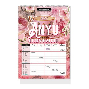 LIZZYCALENDAR FALINAPTÁR B4 SPIRÁL ANYU TERVEZŐJE SCRAPBOOK STYLE