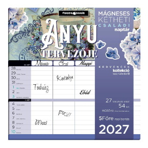 LIZZYCALENDAR HŰTŐMÁGNES NAPTÁR 2 HETI ANYU TERVEZŐJE SCRAPBOOK STYLE