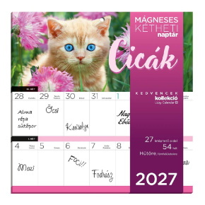 LIZZYCALENDAR HŰTŐMÁGNES NAPTÁR 2 HETI CICÁK