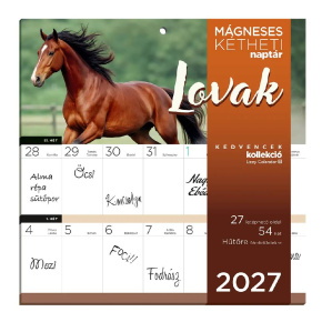 LIZZYCALENDAR HŰTŐMÁGNES NAPTÁR 2 HETI LOVAK