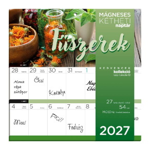 LIZZYCALENDAR HŰTŐMÁGNES NAPTÁR 2 HETI FŰSZERNÖVÉNYEK