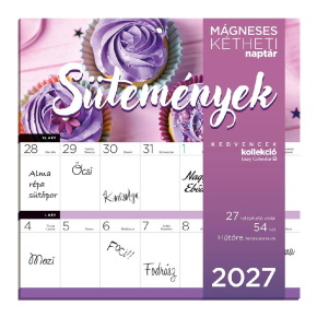 LIZZYCALENDAR HŰTŐMÁGNES NAPTÁR 2 HETI SÜTEMÉNYEK
