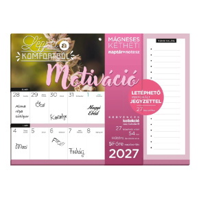 LIZZYCALENDAR HŰTŐMÁGNES NAPTÁR 2 HETI JEGYZETTÖMBBEL MOTIVÁCIÓ