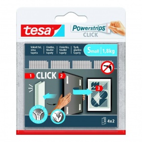 TESA 77720 POWERSTRIPS CLICK öntapadós tépőzár csíkok (S) 4 x 2db