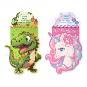 Stylex kreatív matricás színező, spirálos, 2 féle