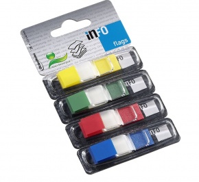 Info Notes önt. Z-jelölőcímke, 12,5x43mm, 4x12db, 4-féle szín