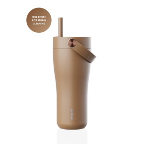 EQUA Carry Cup duplafalú termoszkulacs (600ml) Karamell