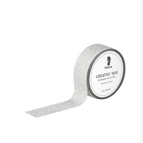 Rössler mintás ragasztószalag (5m x 15mm) ezüst glitteres(6)