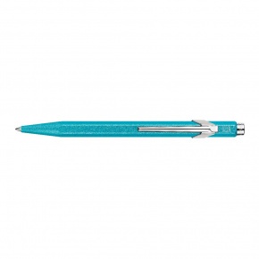 Carandache golyóstoll fémdobozban, türkizkék, kék tintával, 849 Colormat-X Line