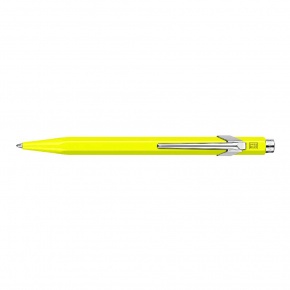 Carandache golyóstoll fémdobozban, citromsárga, kék tintával, 849 Fluo-X Line