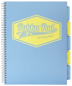 Traders Pukka Pad Projekt Book spirálfüzet (A4, 200old. von.) 3-féle pasztell szín, PP (26161) Pastel
