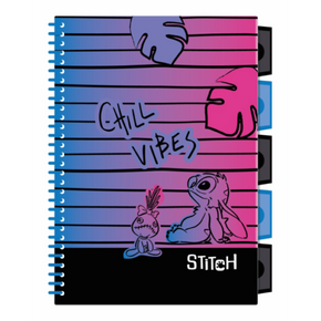 Spirál notesz B5 100lapos Disney Black Stitch Chill Vibes