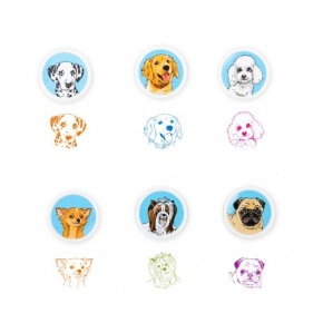 Trendhaus önfestékezős nyomda, kutyák, 6-féle