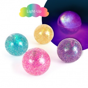 Trendhaus világító labda, csillogó konfettivel, 4 féle szín