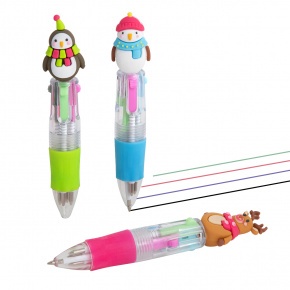 Trendhaus golyóstoll, mini, 4 színű, téli figurákkal, 3 féle (3) karácsonyi