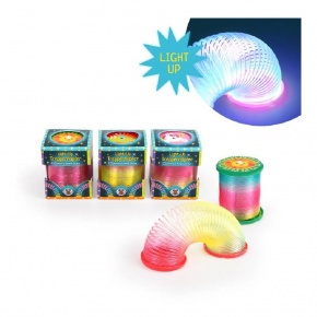 Trendhaus ugróspirál, világítós, szivárványszínű, 3 féle mintával (5)