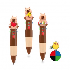 Trendhaus mini 4-színű toll, Capybara, 3-féle (5)