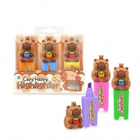 Trendhaus szövegkiemelő, neon, Capybara, 3db/szett, 2-féle szín (5)