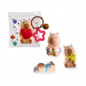 Trendhaus squeeze, Capybara charmmal és kulcstartóval, 4-féle (5)