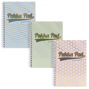 Traders Pukka Pad Jotta spirálfüzet (A5, 200old. vonalas), Haze, pasztell, 3-féle
