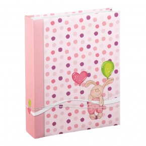 99002125 Hama fotóalbum, 10x15 cm, 200db, rózsaszín pöttyös