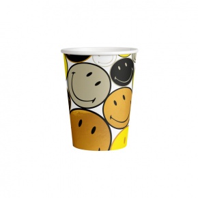 Amscan papírpohár (8db, 250ml) Smiley Originals