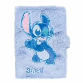 CoolPack Notesz Disney Stitch Fluffy mágnes záras plüss Blue