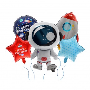 Legami fólia lufi szett, űrhajós, 5db/szett, Birthday Party PARTY