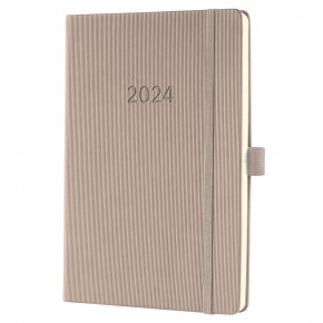 Sigel Conceptum határidőnapló, 2024, 14,8x21,3 cm, heti, taupe