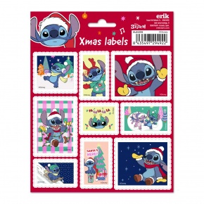 Grupo Erik ajándékkísérő karácsonyi matrica, Stitch