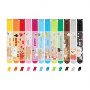 Legami filctoll, 12 szín/szett, maci alakú STATIONERY
