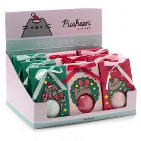 Puckator fürdőbomba díszcsomagolásban, Pusheen 3 féle, karácsonyi