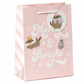 Puckator ajándéktasak (23x17x9 cm M-es), Merry&Bright, Pusheen karácsonyi (3)