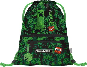 Baagl tornazsák, zipzáros zsebbel, Minecraft Boom