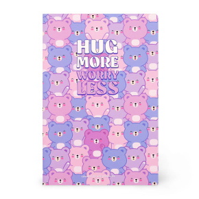 Legami notesz A5, 80old. sima, macis, Hug more Worry Less STATIONERY
