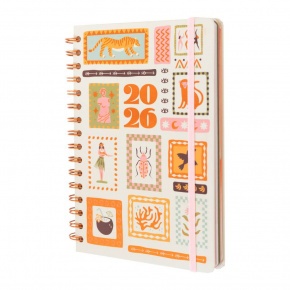 Grupo Erik spirálos határidőnapló (A5), heti, Trópusi kincs, 2026