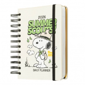 Grupo Erik spirálos határidőnapló (S-es méret), napi, 2026, Snoopy