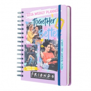 Grupo Erik spirálos határidőnapló (A5), heti, Friends, 2026