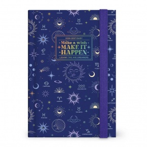 Legami határidőnapló (18x12 cm), napi, 16 hónapos 2026.09-2027.12, Celestial, égitestek