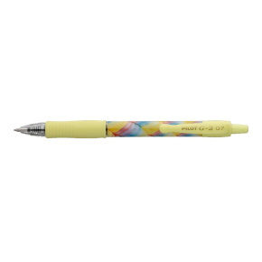 Pilot G-2 FLOW zseléstoll sárga test, kék tinta 0,7