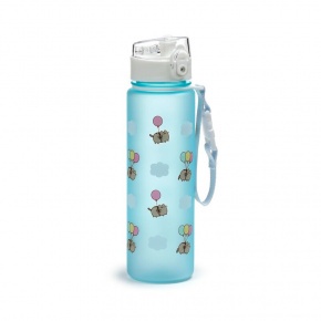 Puckator kulacs, 600ml, csőrös, ütésálló, világoskék Pusheen Macska Lufikkal